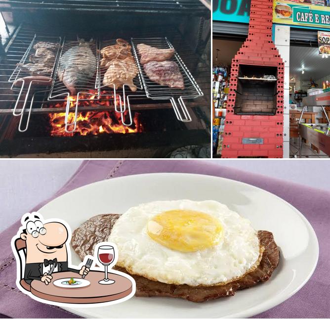 Entre diferentes coisas, comida e exterior podem ser encontrados no Cafe E Restaurante Gabriel Box 10
