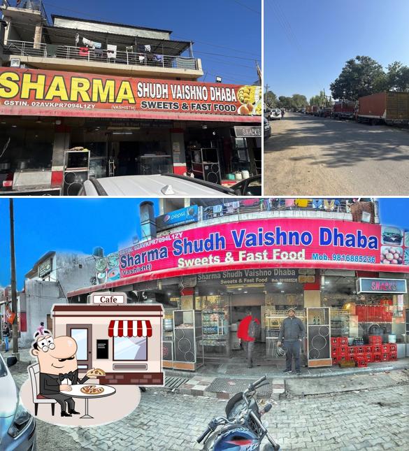 The exterior of Sharma Dhaba{Sharma Shudh Vaishno Dhaba Sweets & Fast Food}