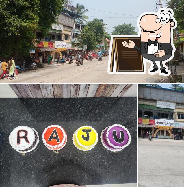 Among various things one can find exterior and food at Amrut Delight