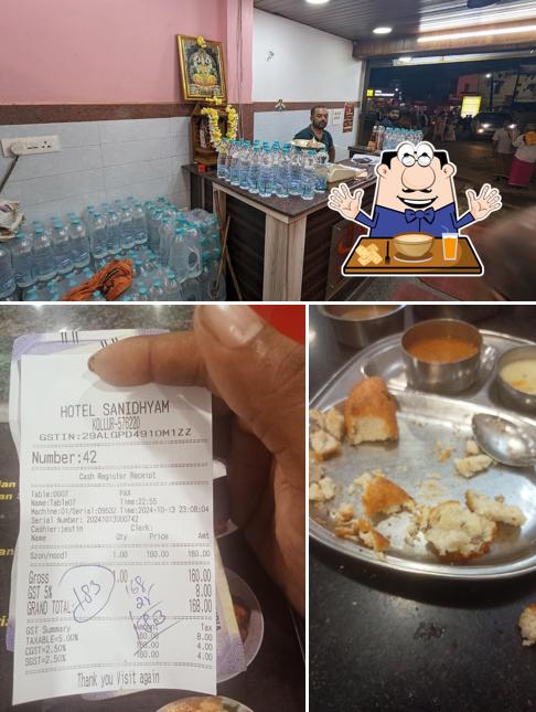 The photo of food and interior at HOTEL SANNIDHYAM