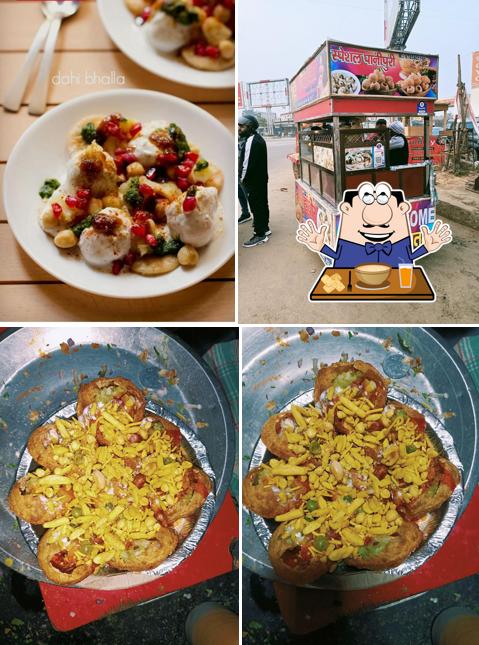 Food at Mahaveer pani puri & dhahi puri center