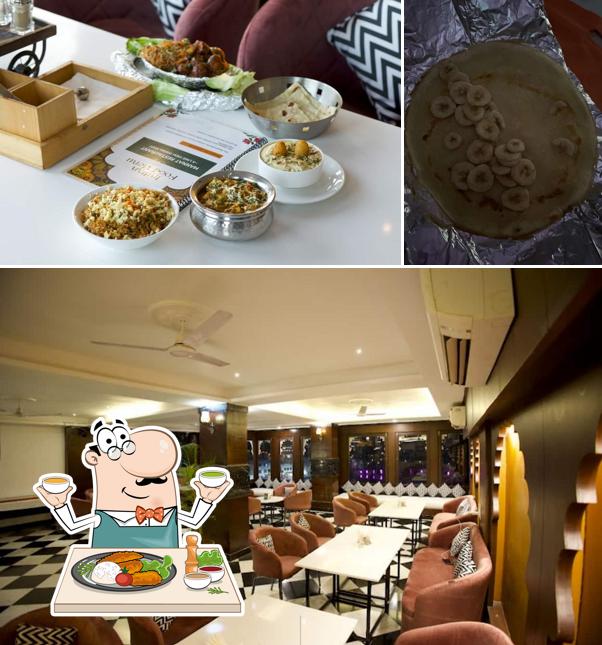 Check out the image depicting food and interior at Mannat Restaurant