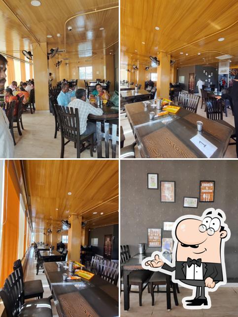 The interior of Samudhra pure vegetarian restaurant