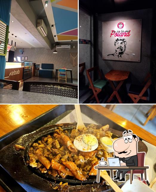 The image of Polski Kebab’s interior and food