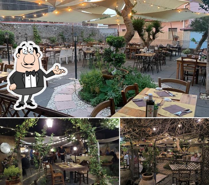 Gli interni di Osteria I Saponari