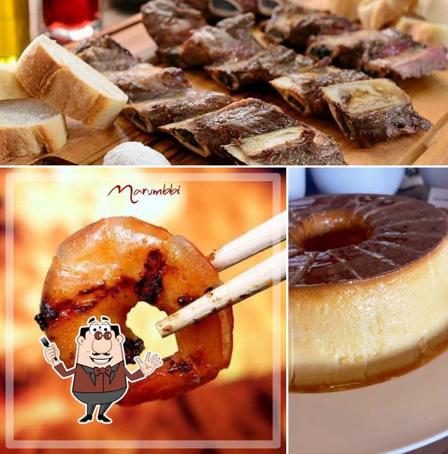 Creme brulée em Churrascaria Marumbbi