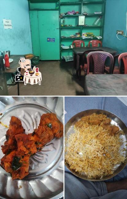 Check out the image displaying food and interior at Nagaraju Biryani Point