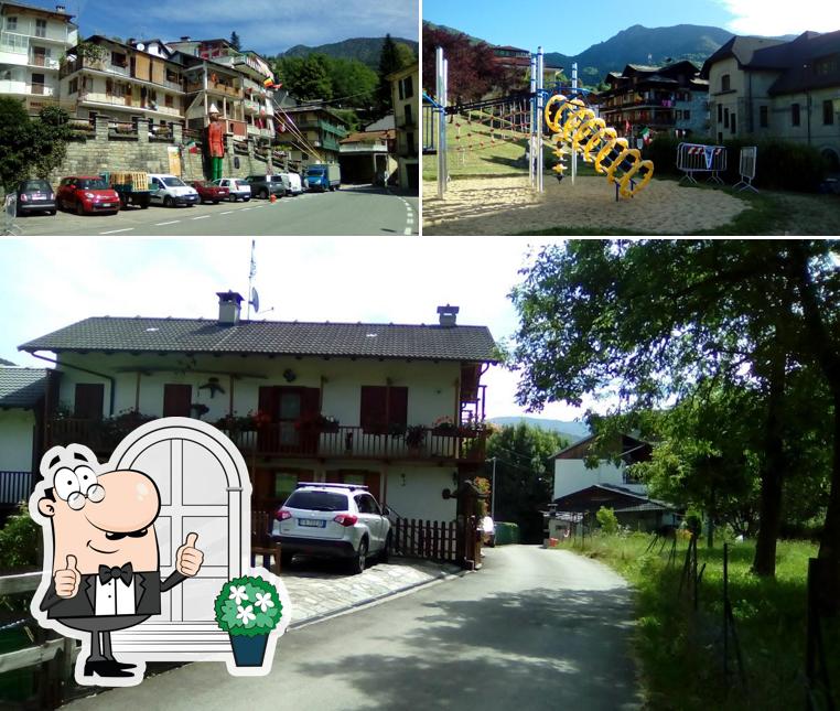 Questa è la immagine che mostra la esterno e area giochi di Osteria dello Stambecco
