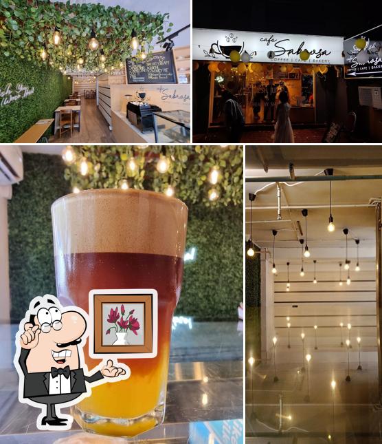 Take a seat at one of the tables at Café Sabrosa