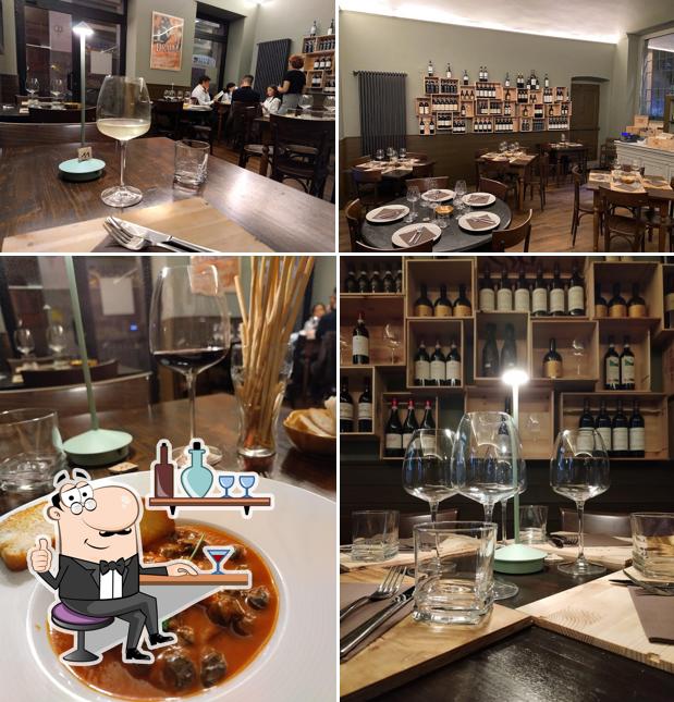 La interni e cibo del ristorante