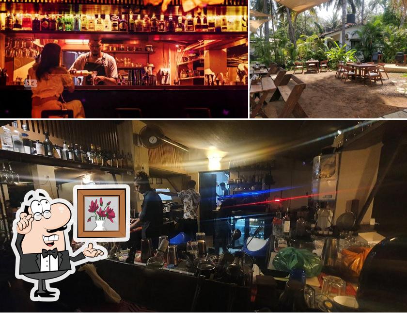 Take a seat at one of the tables at Hideaway Café and Bar