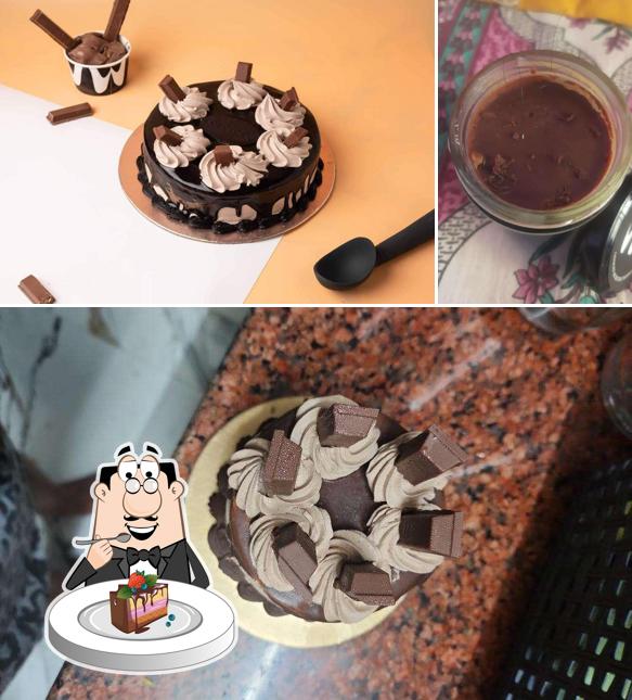 Chocolate cake at Mama Mia!