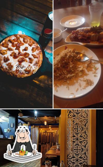 This is the image depicting food and interior at Bonfire - Cafe & Restaurant - Best Cafe in Handwara