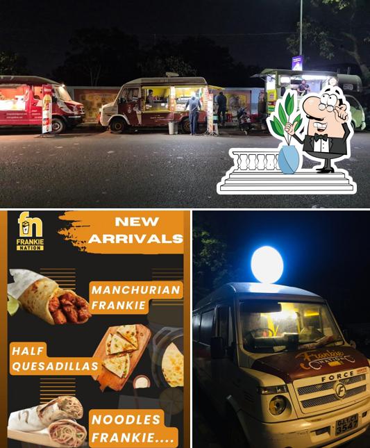 The image of Frankie Nation’s exterior and food