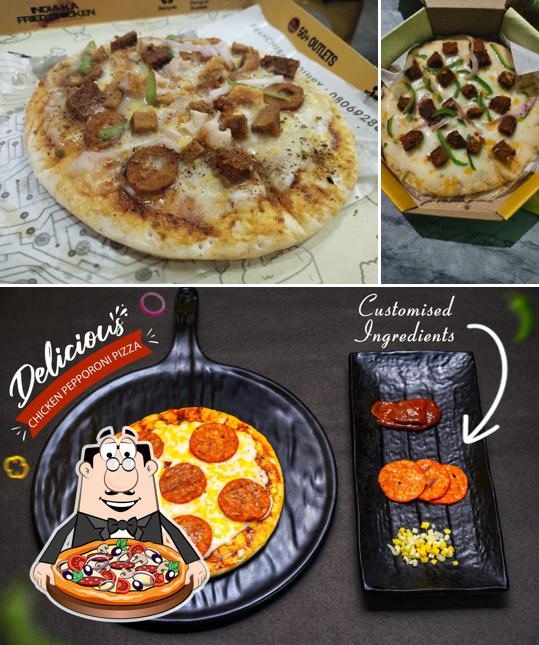 Pick different types of pizza