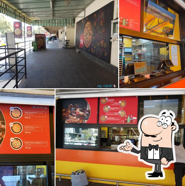 The interior of Dmart Pizza Outlet, Manpada Dombivali