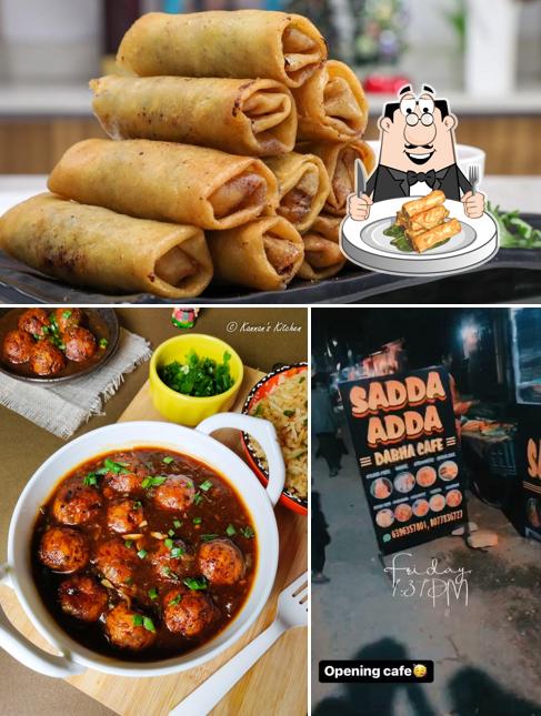 Spring rolls at Sadda Adda Dabha Cafe