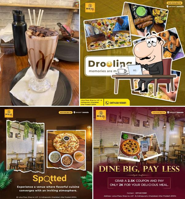 The photo of interior and food at Bekal Cafe