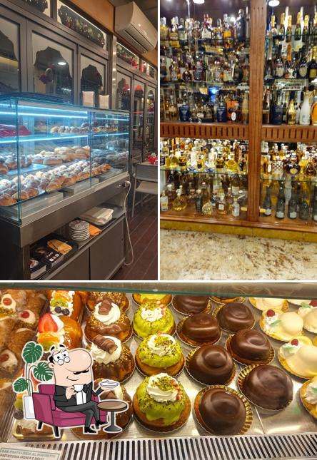 La interni e cibo del ristorante