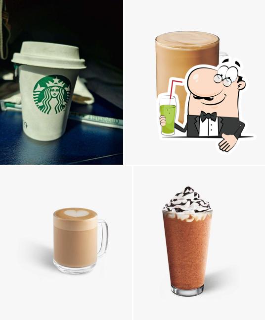 Enjoy a drink at Starbucks