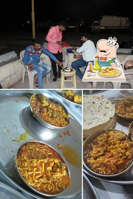 This is the image depicting food and interior at Hotel Ankur