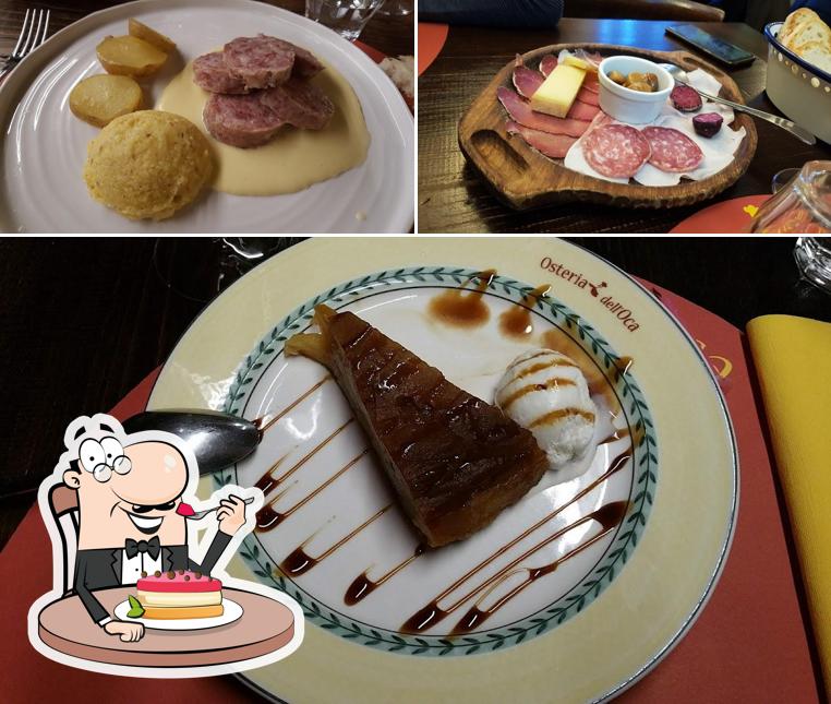 Non scordarti di ordinare un dessert a Osteria dell'Oca