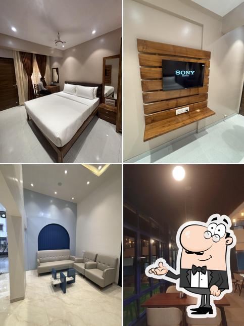 The interior of Hotel Leela