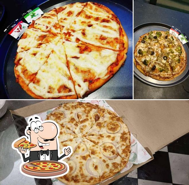 Get pizza at Spice O' Cafe