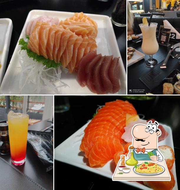 Platos en Takeo Sushi