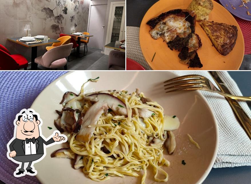 Questa è la immagine che raffigura la interni e cibo di Trattoria La Baracchetta