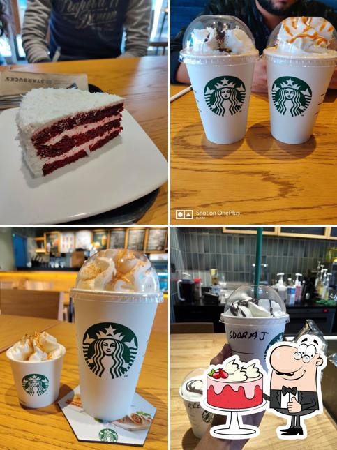 Red velvet cake at Starbucks