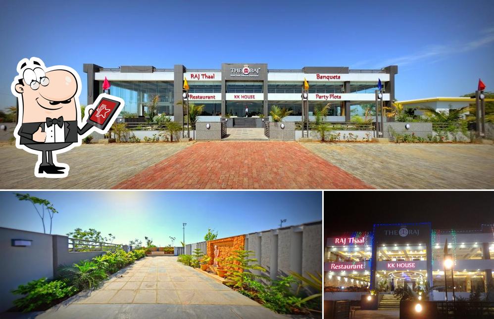 You can get some fresh air outside The Raj Thaal and Restaurant