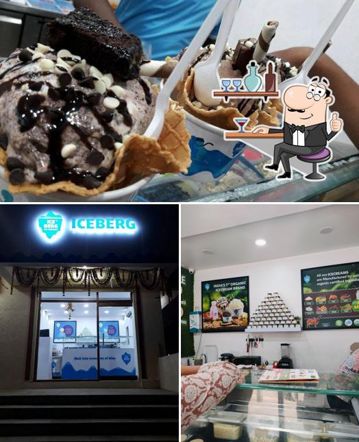 The photo of interior and dessert at Iceberg Organic Icecreams