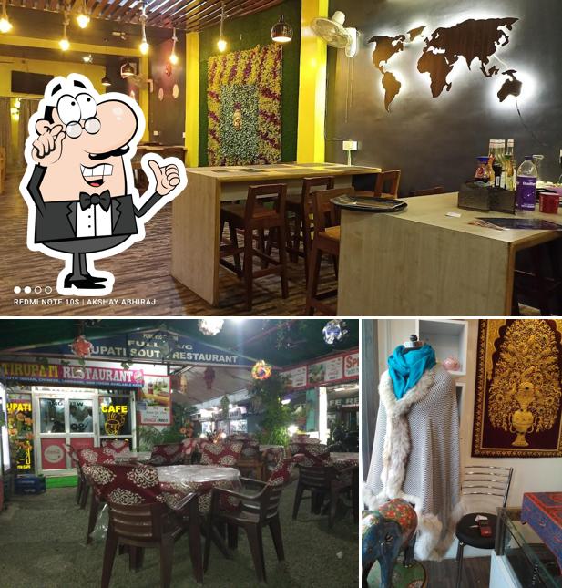 The interior of Indian cafe & Restaurant