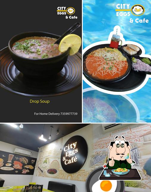 City Eggs & Cafe is distinguished by food and interior