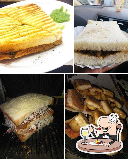 Food at New Purohit Sandwich