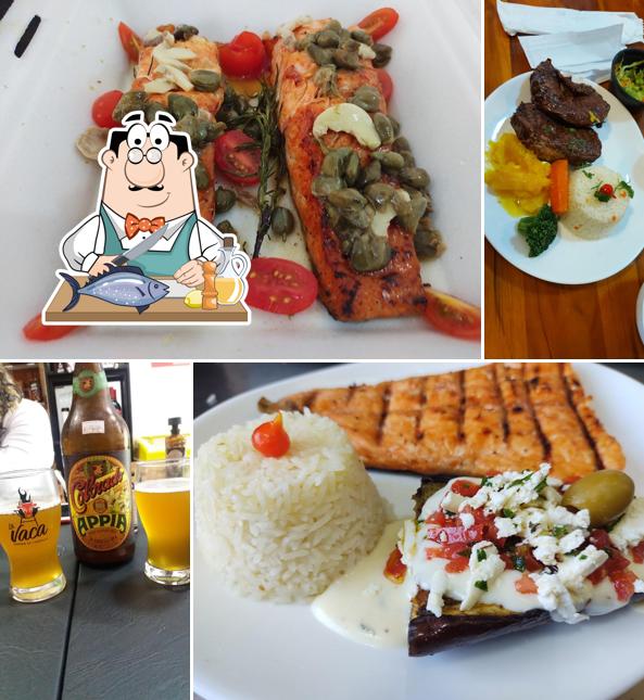 Salmão grelhado em La Vaca Restaurante & Delivery