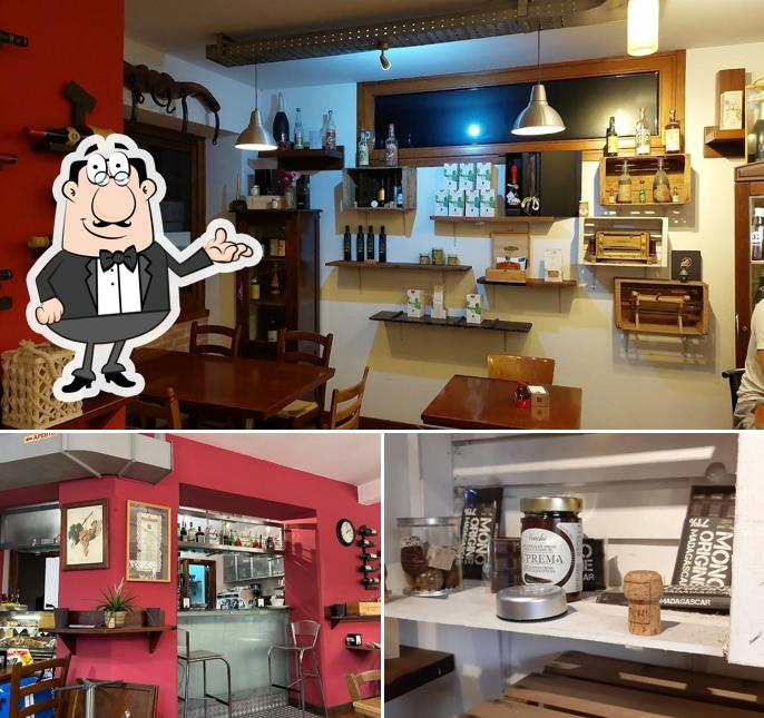 Gli interni di Osteria il cavò