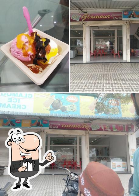 Among different things one can find exterior and food at Glamour ice cream