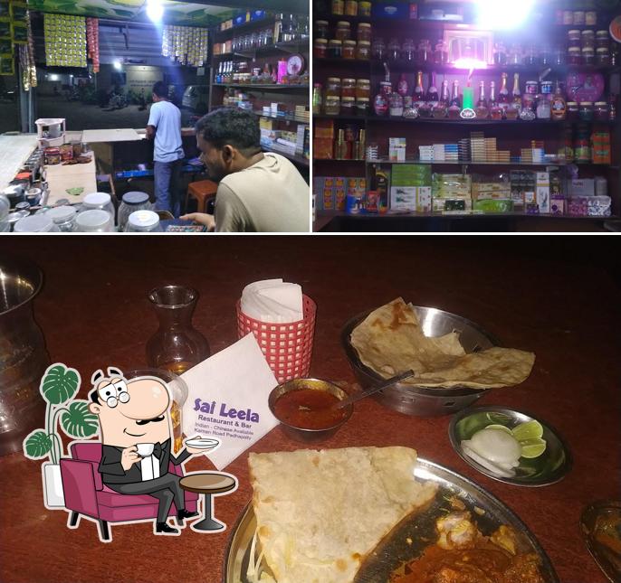 Among different things one can find interior and food at Sai Leela Restaurant & Bar