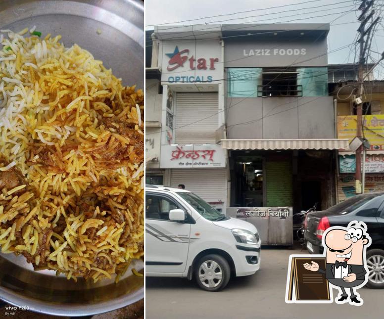 The exterior of Laziz Biryani House
