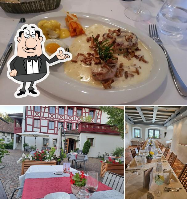 Questa è la immagine che mostra la interni e cibo di Restaurant Leuehof Questa è la immagine che mostra la interni e cibo di Restaurant Leuehof