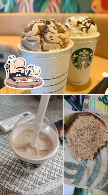 This is the photo displaying food and drink at Starbucks