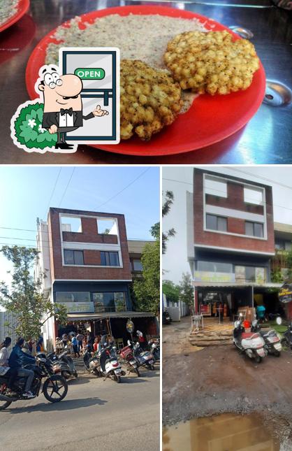 The picture of New sayantara’s exterior and food