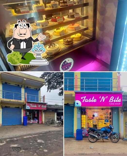 This is the image showing exterior and food at Taste "N" Bite