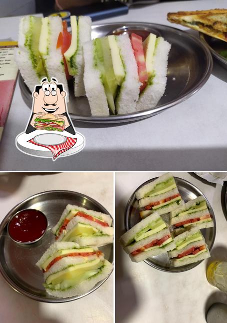 Club sandwich at Kesariya Juice Corner