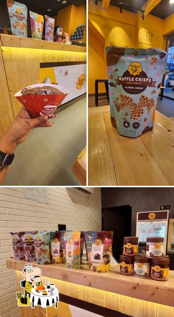 Take a look at the image displaying food and interior at The Belgian Waffle Co