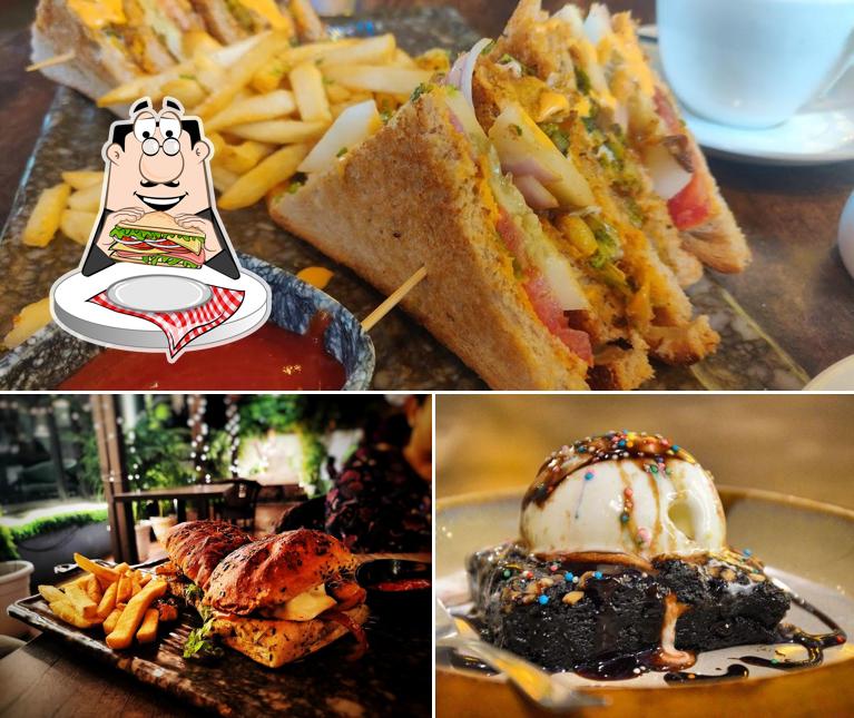 Club sandwich at Woodrose Caffe