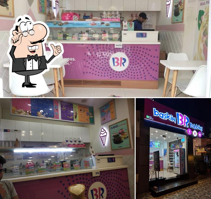 The interior of Baskin Robbins