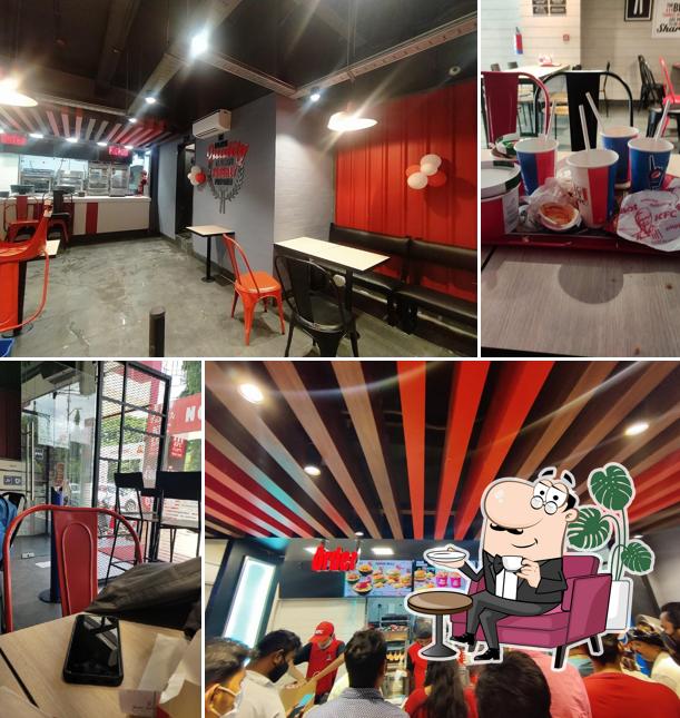 The interior of KFC